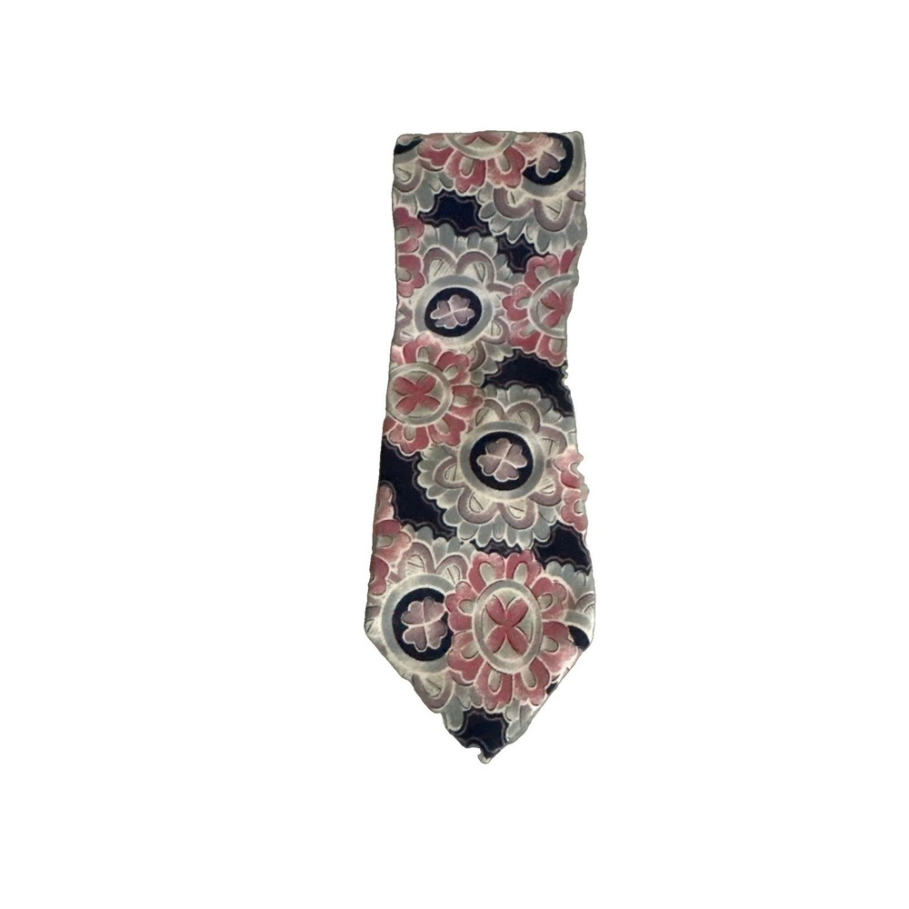 Pink/Gray Vintage Christian Dior Monsieur All Silk Tie